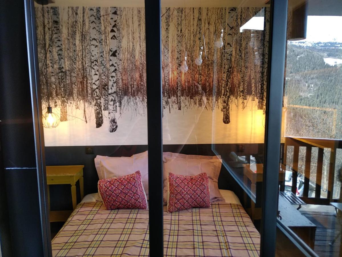 Appartement Montchavin La Plagne, pistes 50m, balcon vue Mont Blanc Extérieur photo